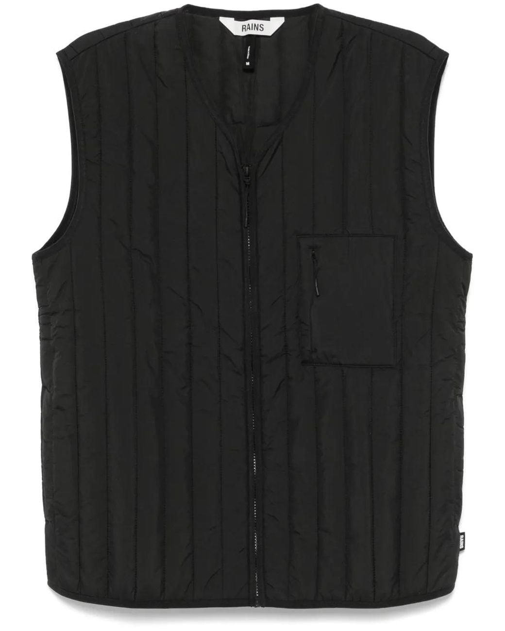 Rains Black Quilted Gilet