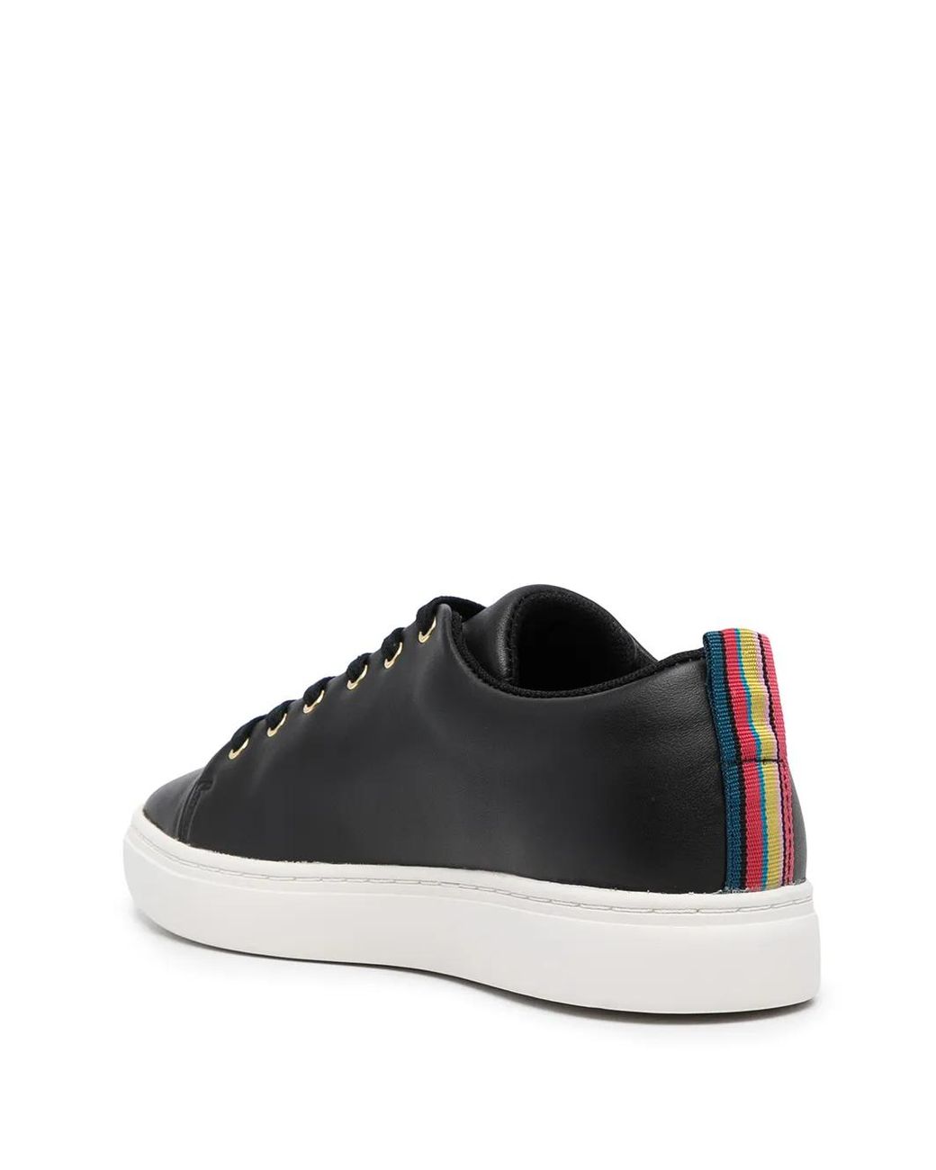 Paul Smith Black Zebra-Patch Lace-Up Sneakers