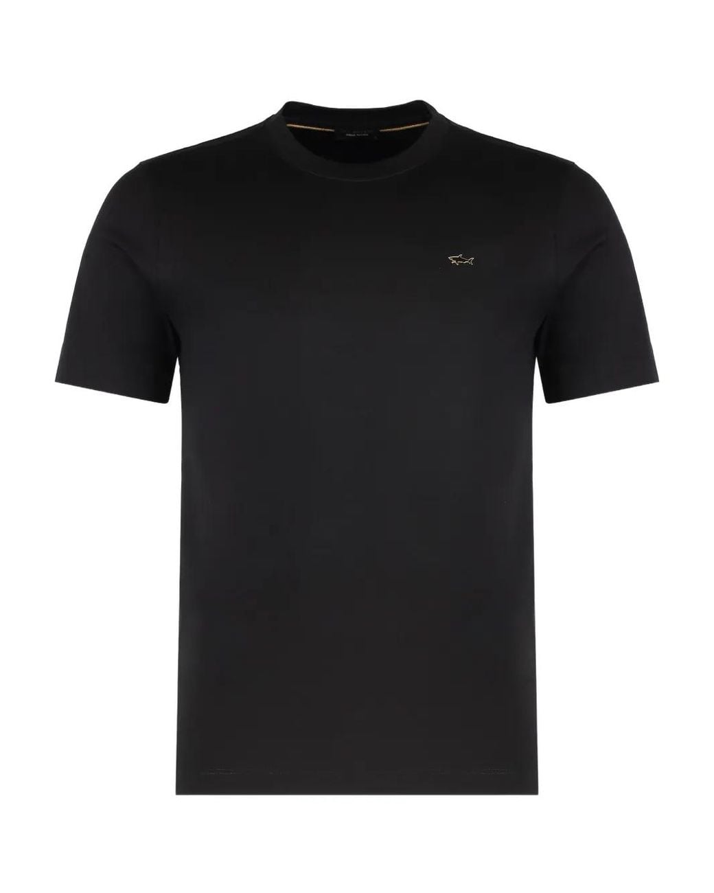 Paul & Shark Black Logo-Detail Crew-Neck T-Shirt for men