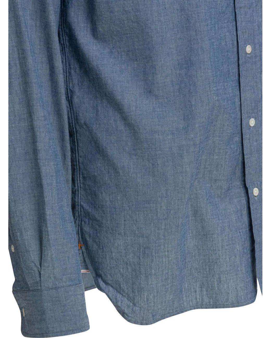 Beams Plus Hemd Mit Brusttasche in Blue für Herren