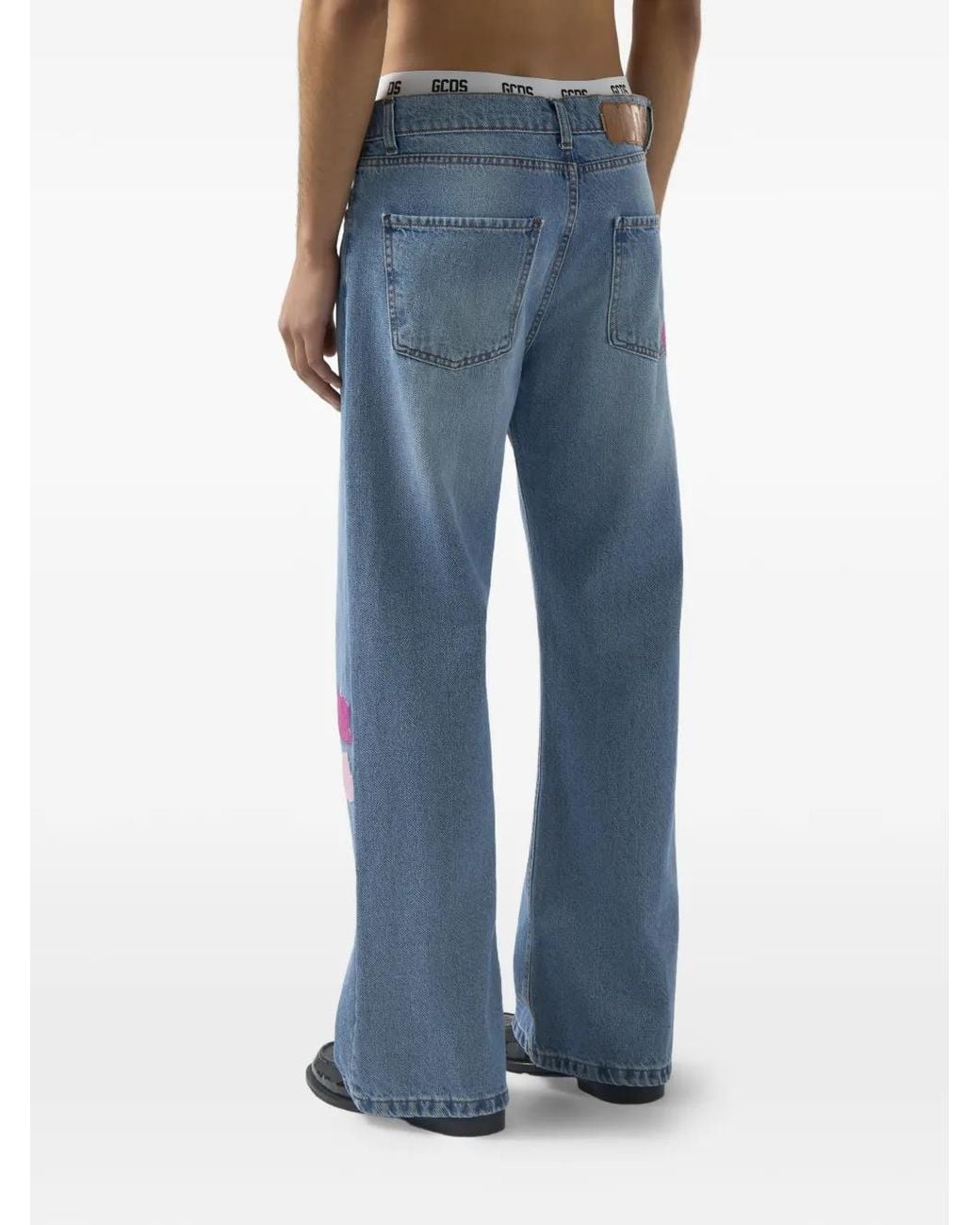 Gcds Blue X Hello Kitty Denim Trousers for men