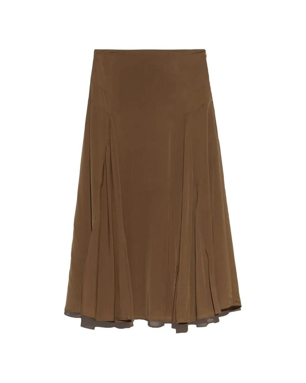 Bimba Y Lola Brown A-Line Skirt