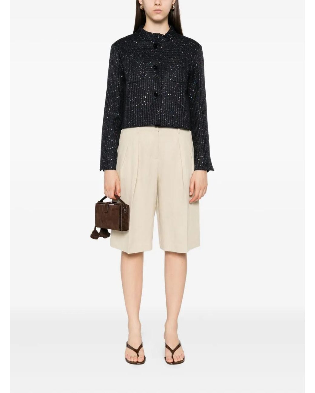 Max Mara Black Sequin-Embellished Jacket