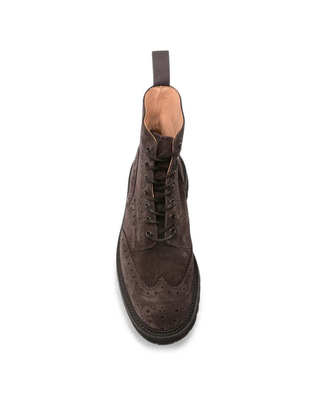 Tricker's Brown Stow Suede Boots for men
