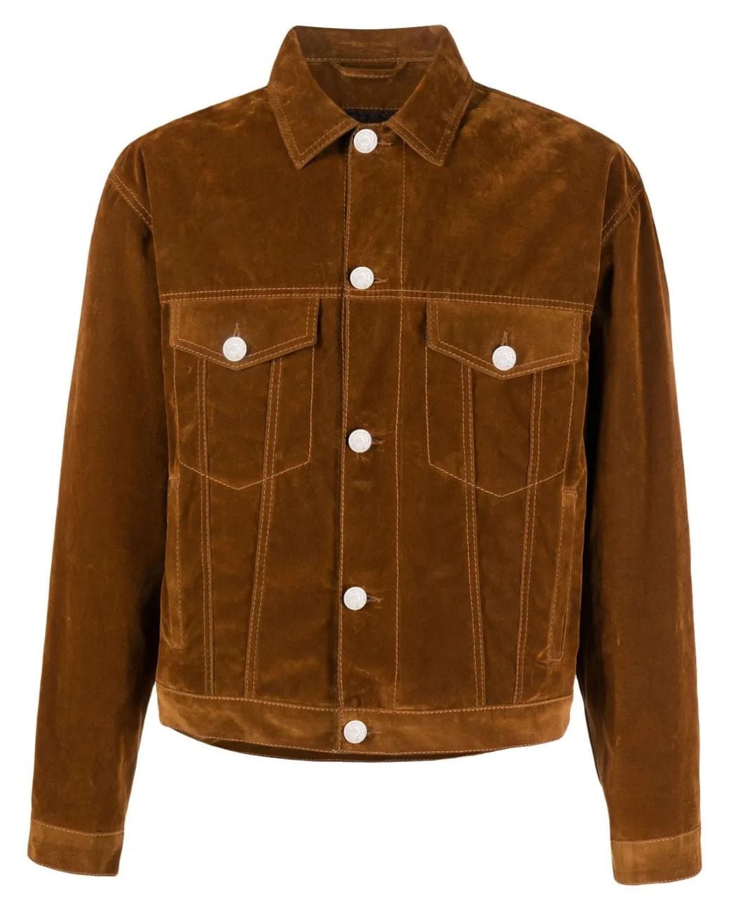 Etro Brown Logo-Embroidered Cotton Jacket for men