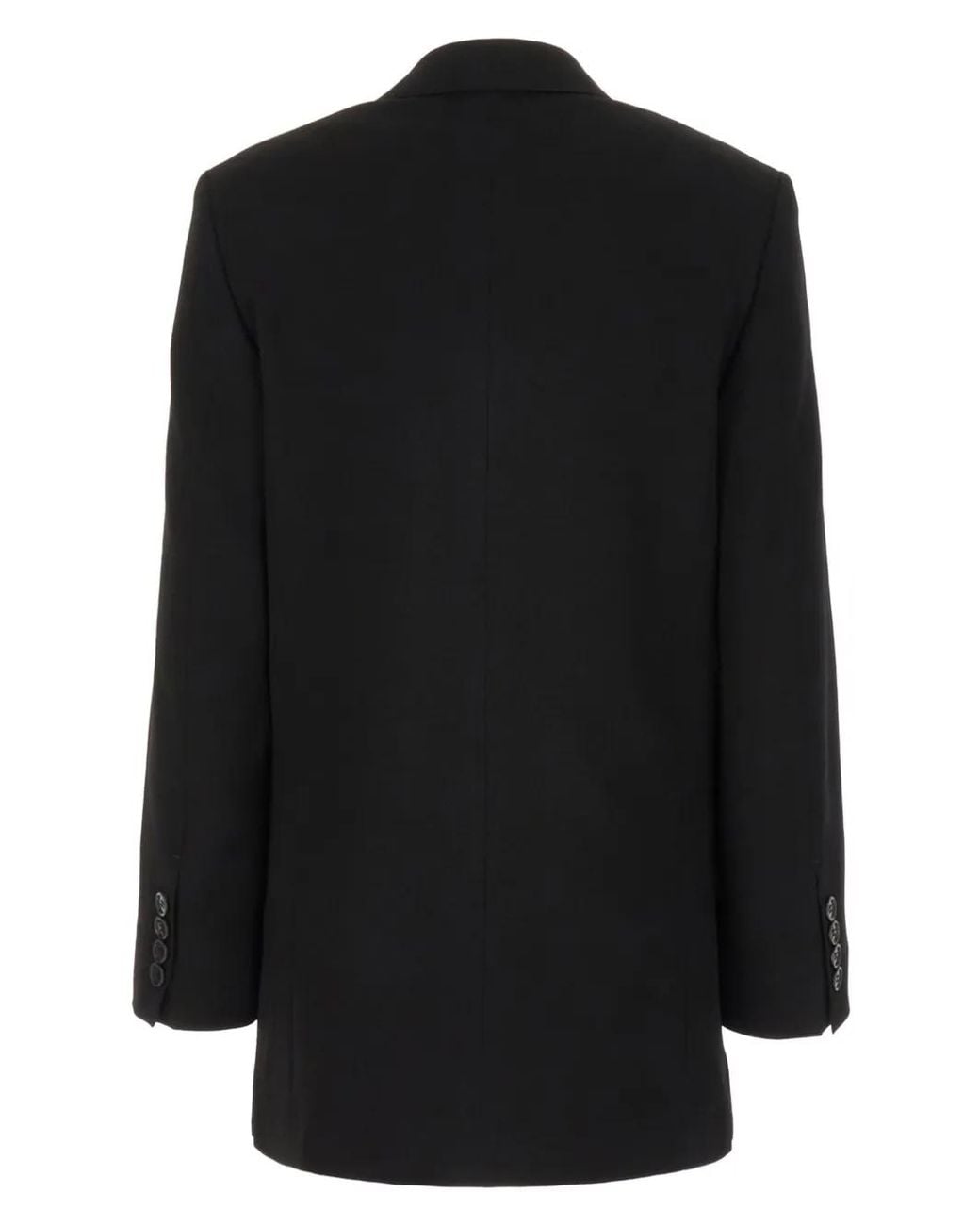 AMI Black Crepe Single-Breasted Blazer