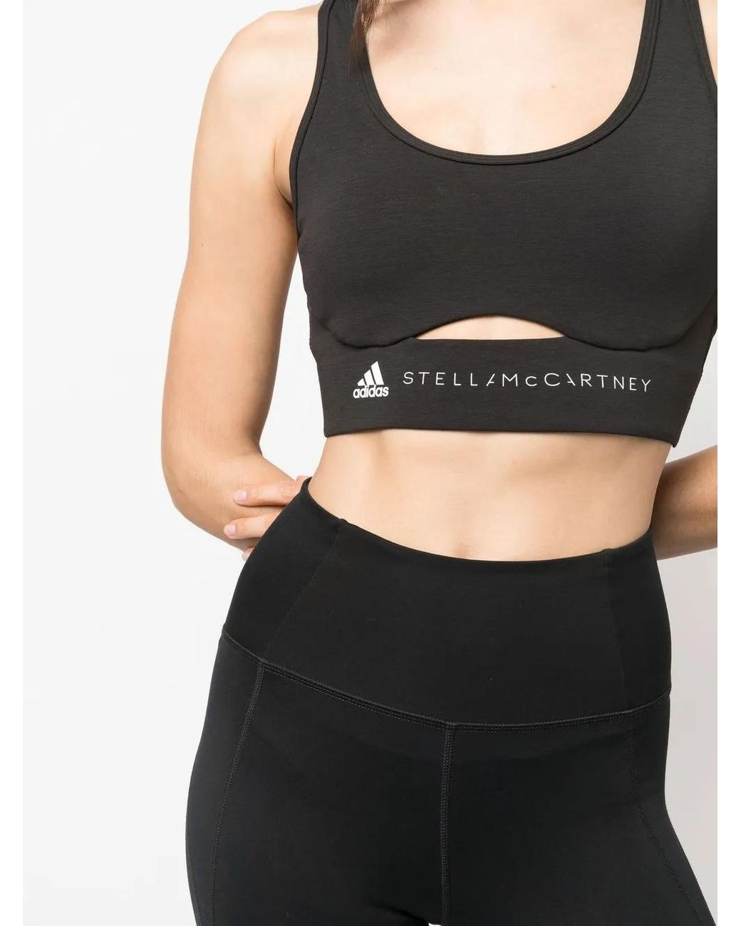 Adidas By Stella McCartney Black Sporty Logo Bra