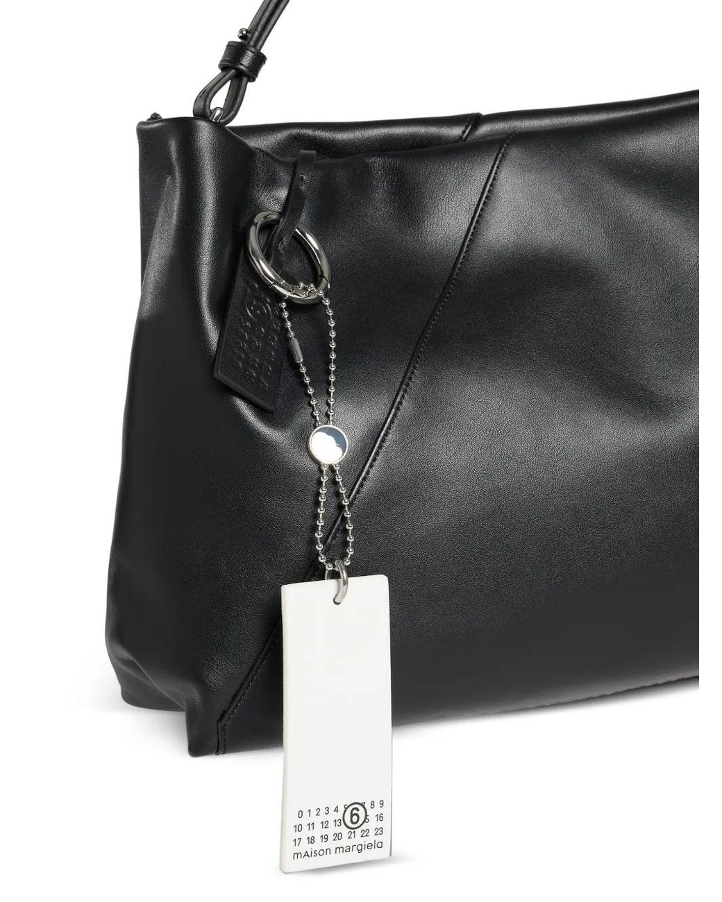MM6 by Maison Margiela White Numeric Tag Keyring