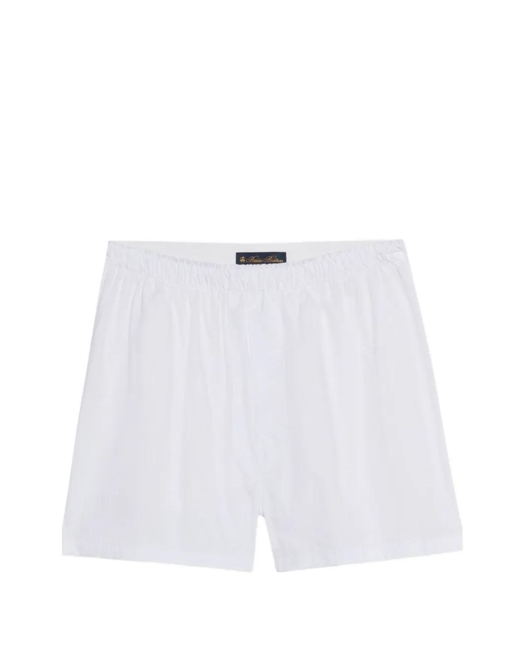 Brooks Brothers White Cotton-Poplin Boxers for men