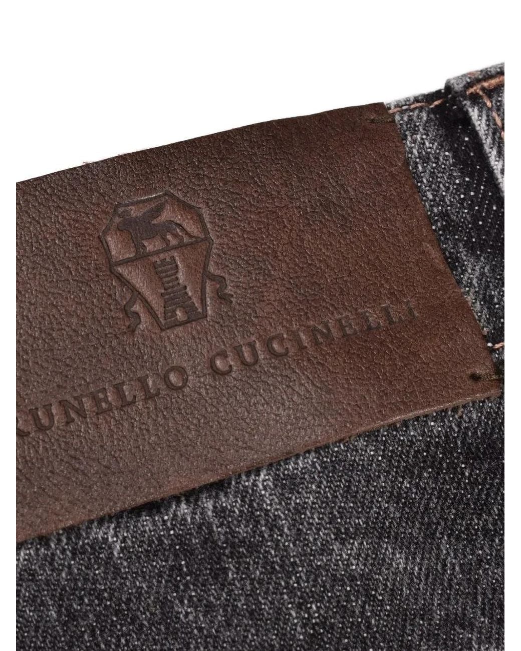 Brunello Cucinelli Gray Tapered-Fit Jeans