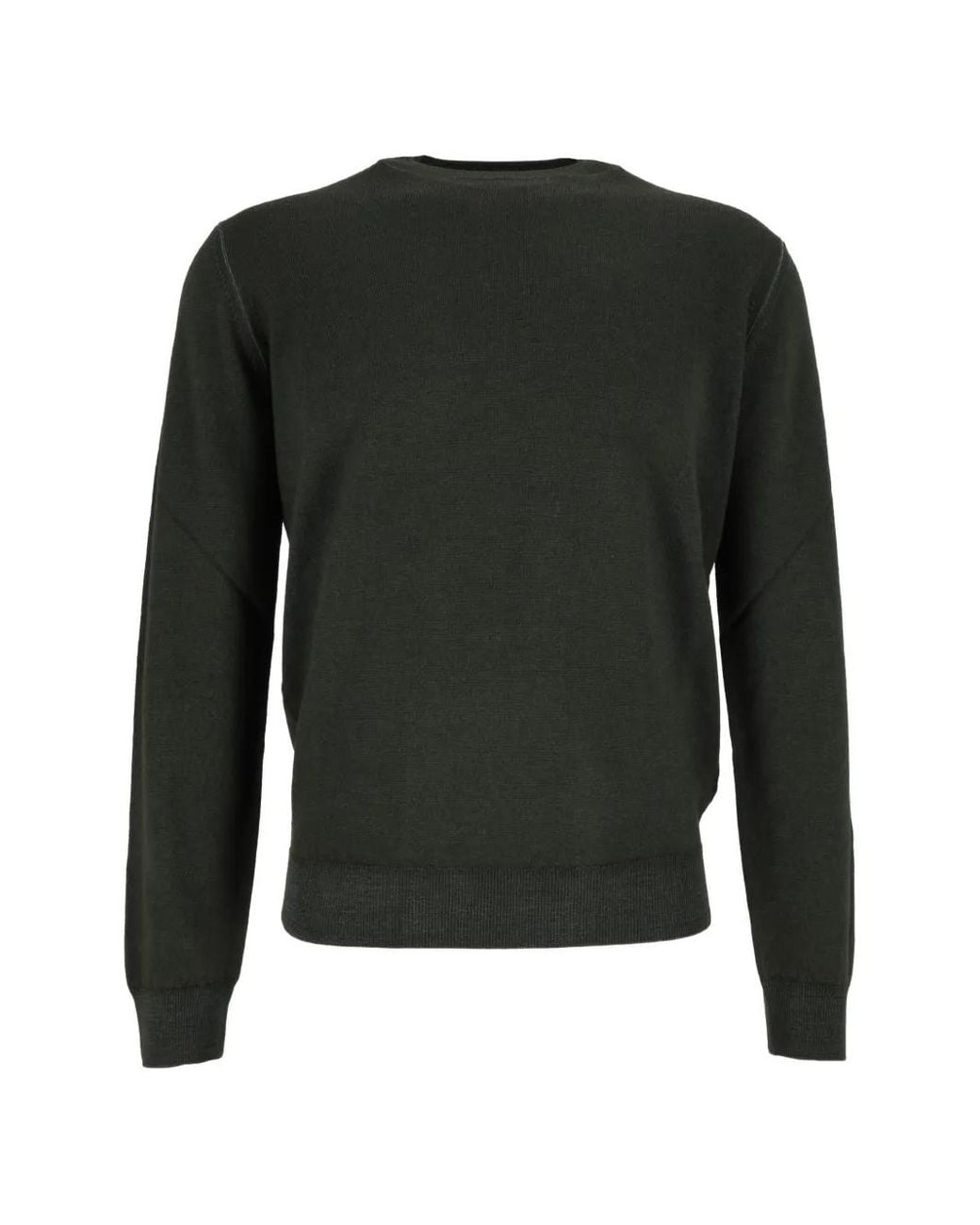 FILIPPO DE LAURENTIIS Black Crew-Neck Wool Sweater for men