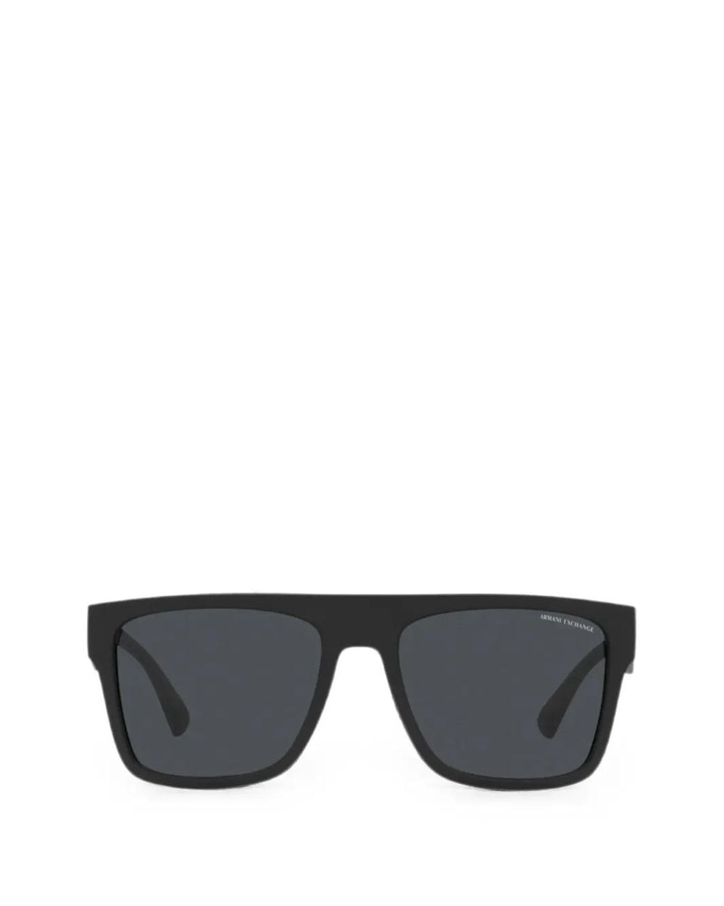 ARMANI EXCHANGE Black Rectangle-Frame Logo-Print Sunglasses for men