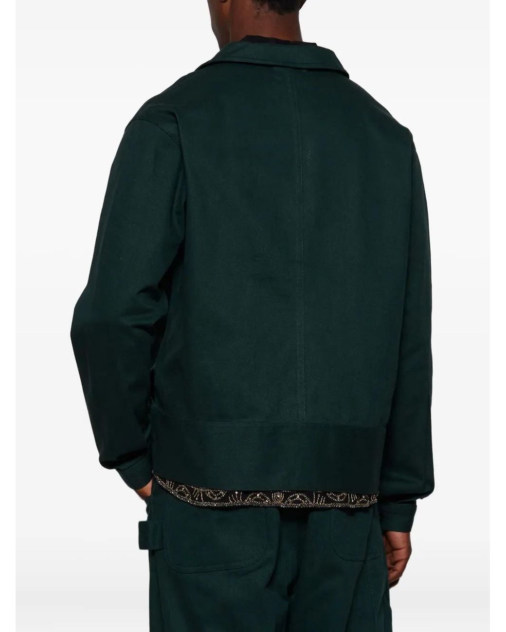 Chaqueta Con Botones Laterales Bode de hombre de color Green