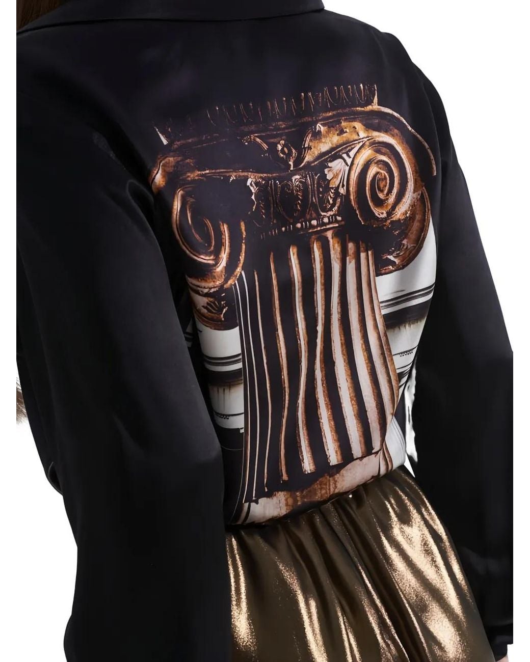 Tessitura Body Couture Black Greek Column Shirt