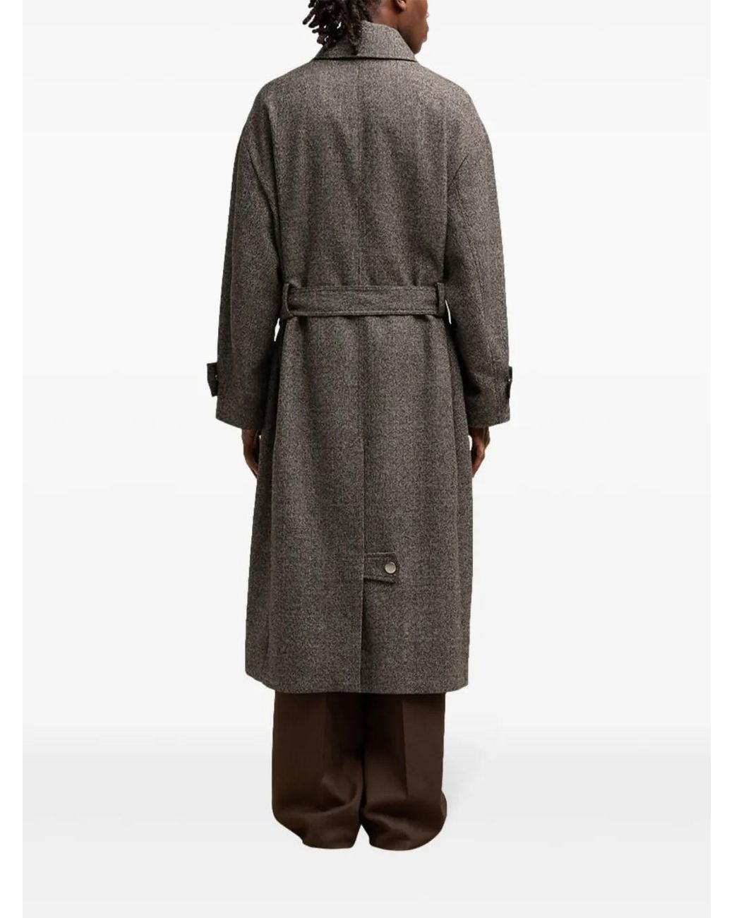 AMI Jas Met Ceintuur in het Gray voor heren