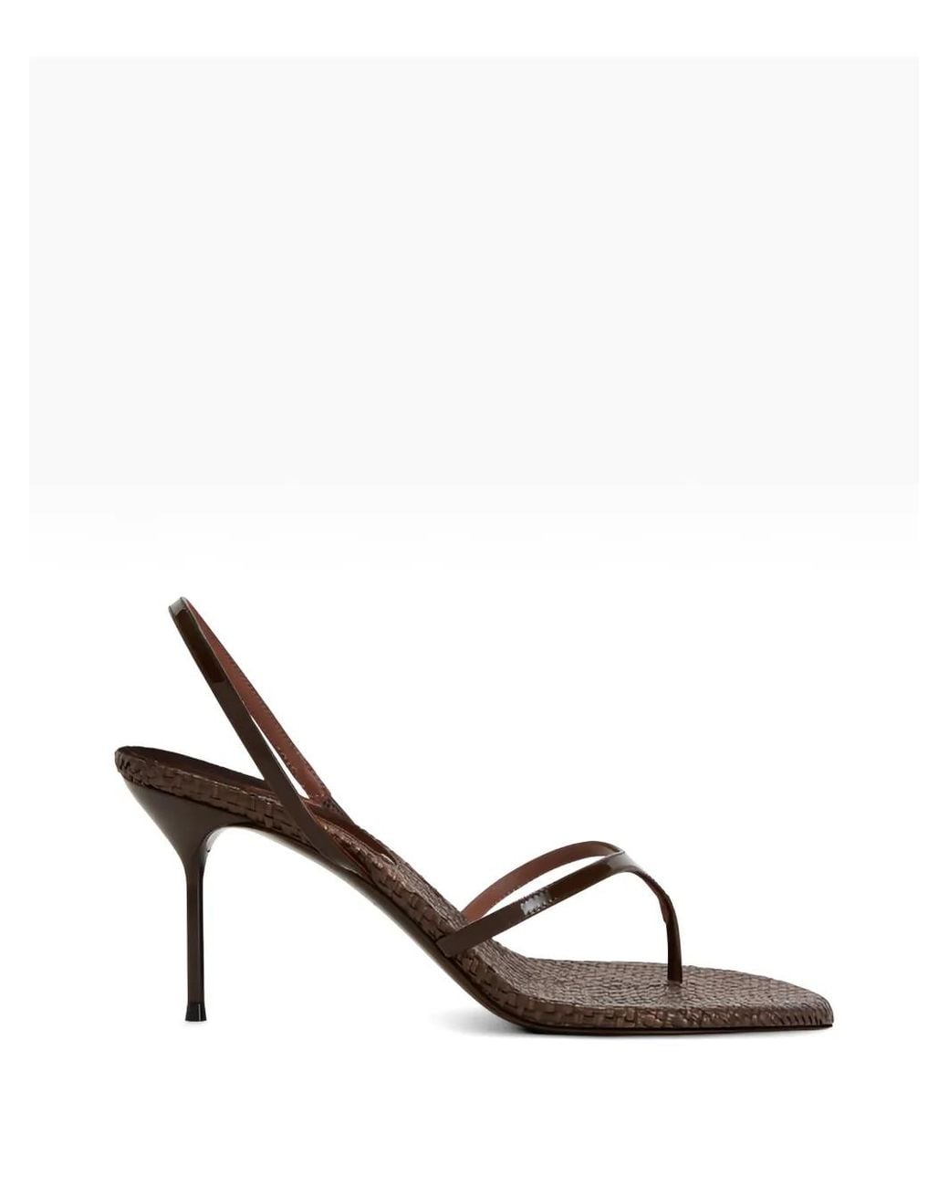 Paris Texas White Lidia Thong Slingback Sandals