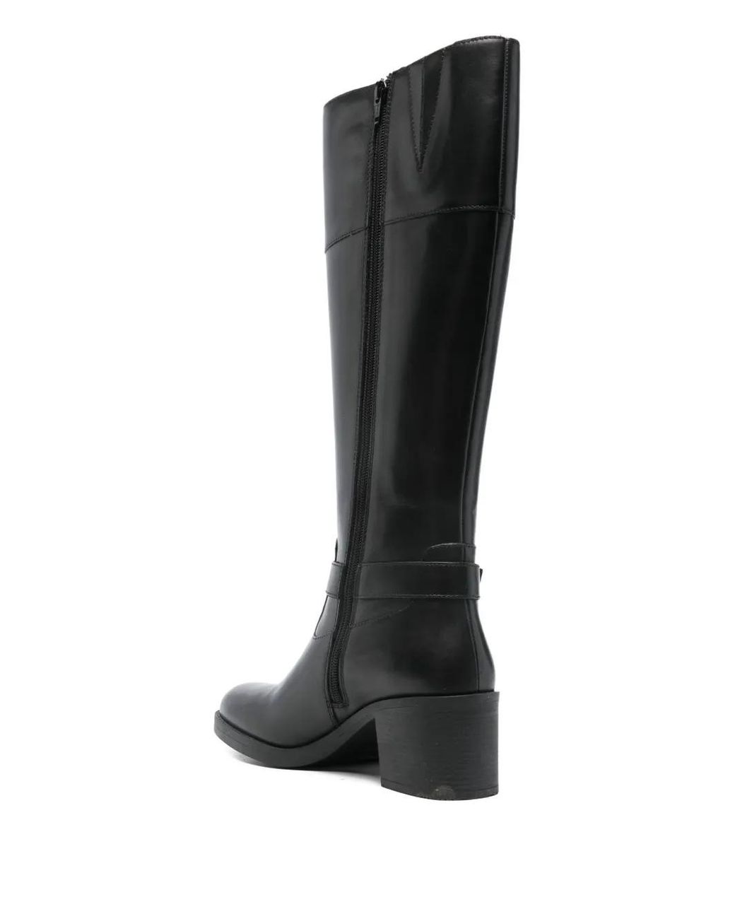 Geox Black Strap-Detail Boots