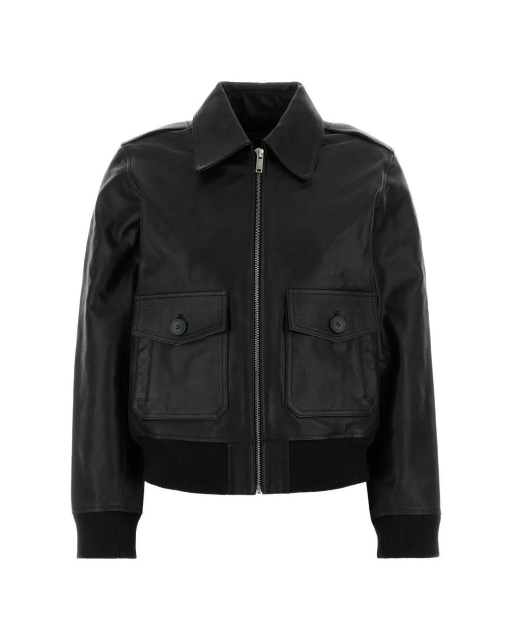 A.P.C. Black Veste Gaelle En Cuir