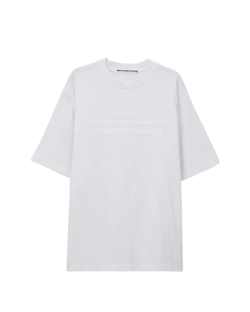 Alexander Wang White Short Sleeve T-Shirt W/ Mirror Logo