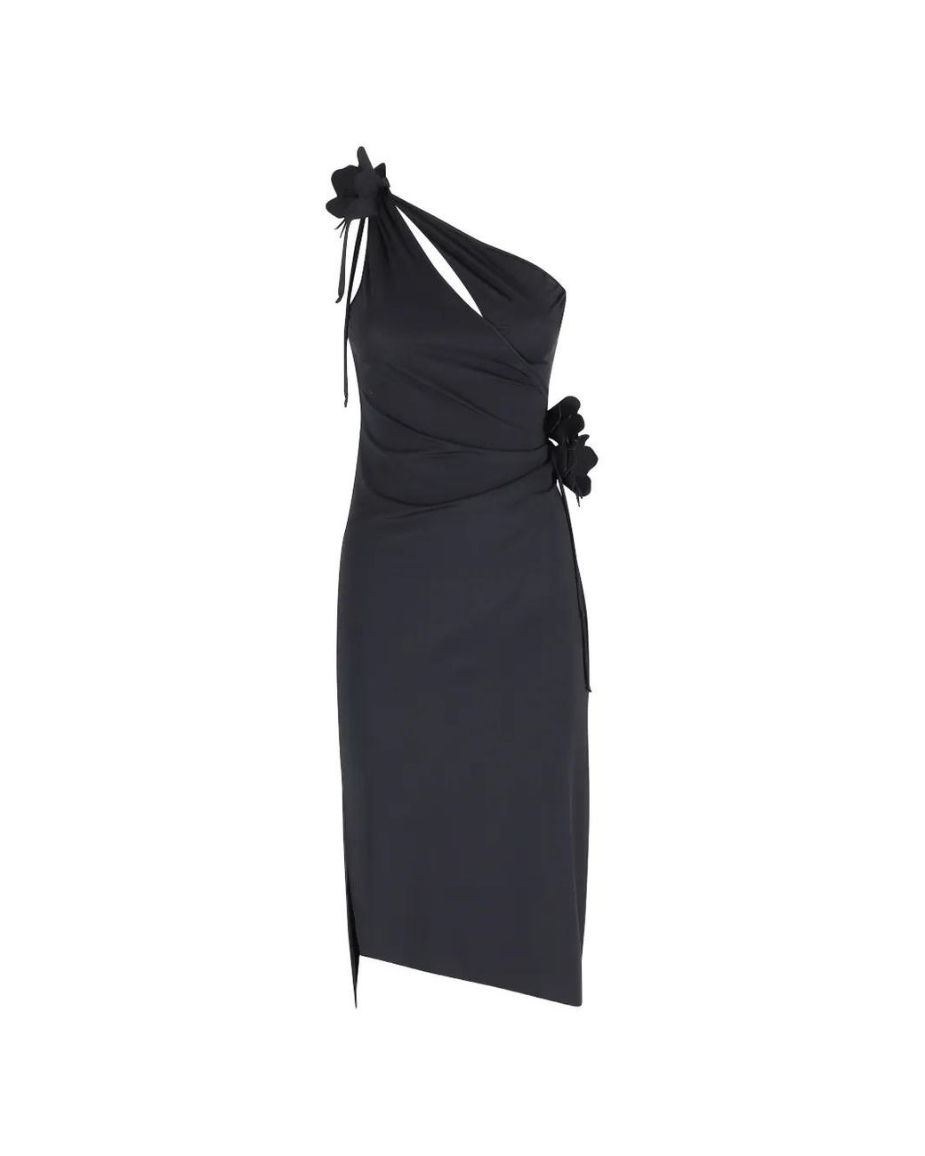 Coperni Blue Asymmetric Mini Flower Gown