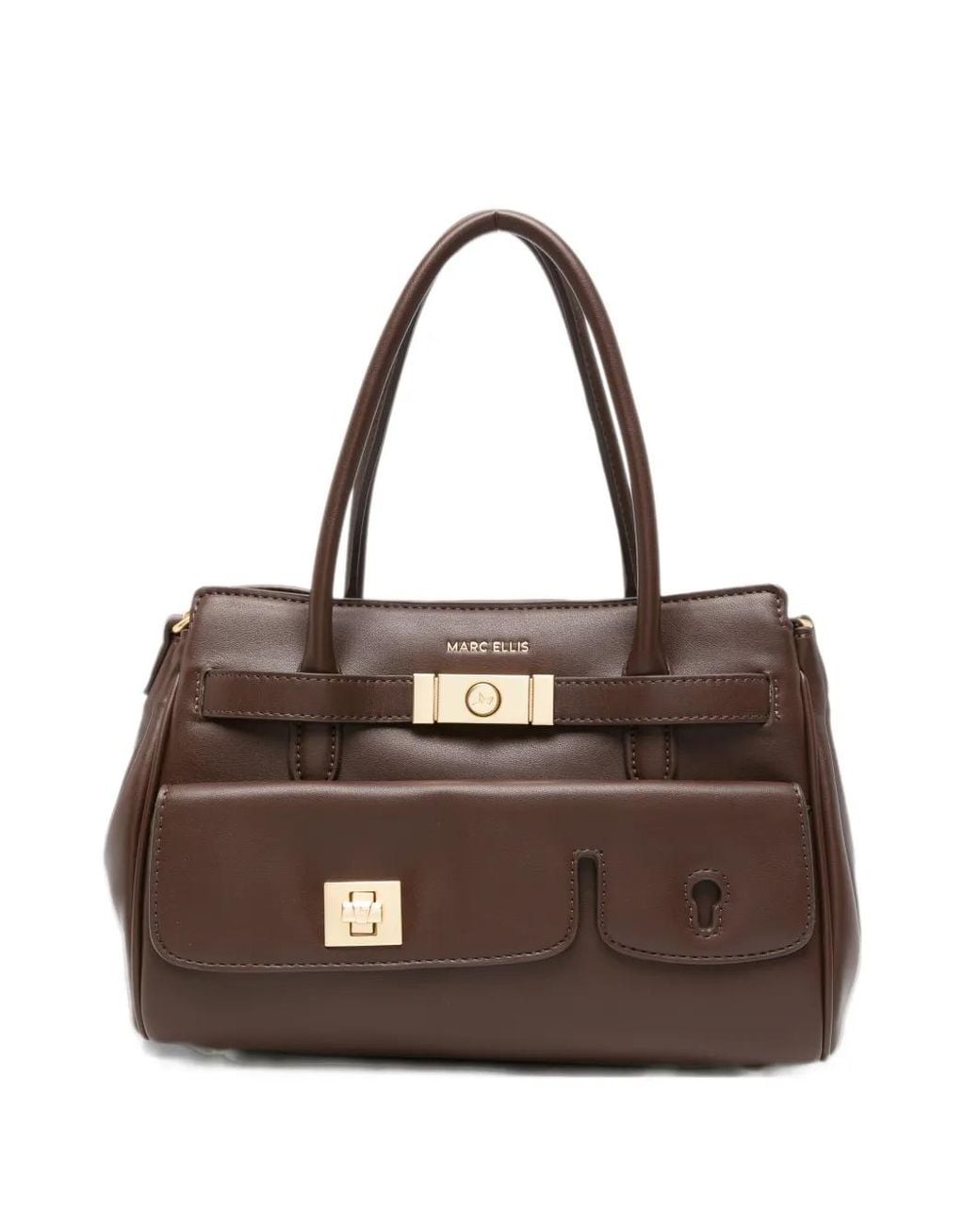 Marc Ellis Brown Myna Soft Buckle-Detail Tote Bag