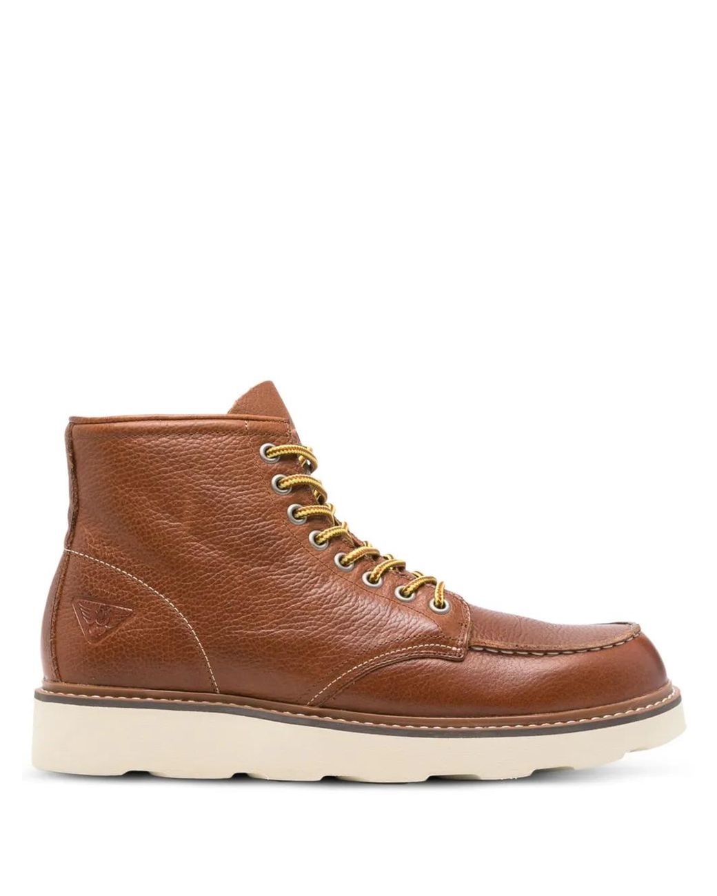 Docksteps Brown Lace-Up Leather Boots for men