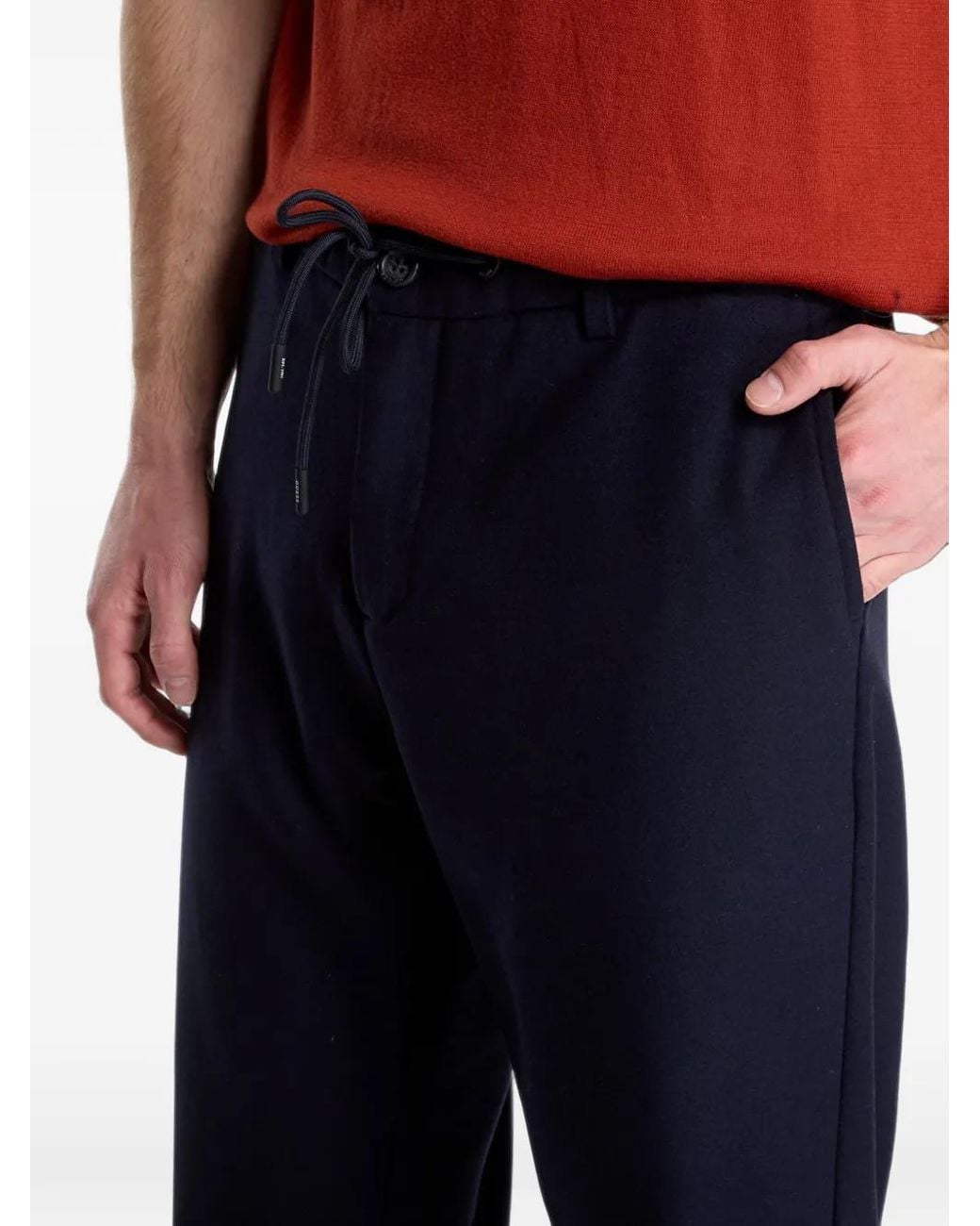 Guess Blue Norris Drawstring Trousers for men