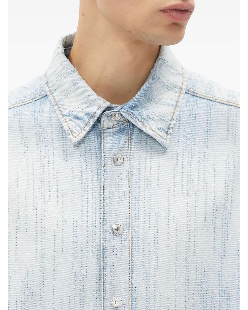 Camicia Denim di MSGM in Blue da Uomo