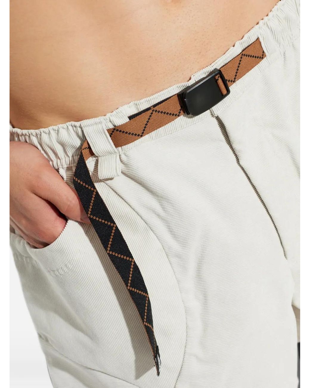 Nike White Belted Corduroy Shorts for men