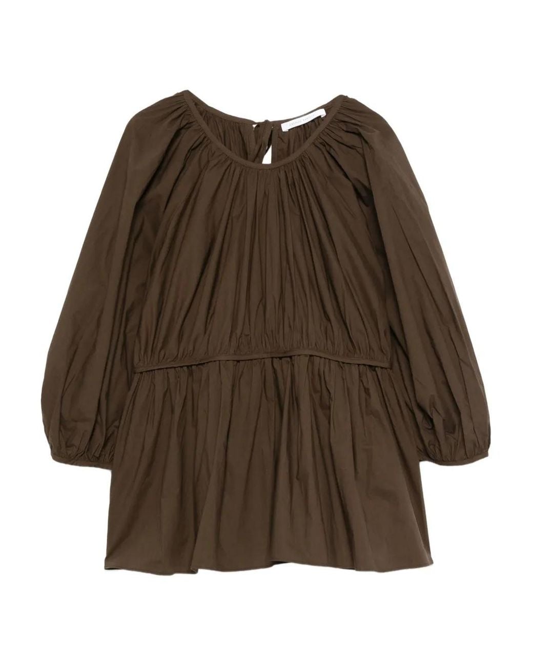CECILIE BAHNSEN Brown Cotton Blouse