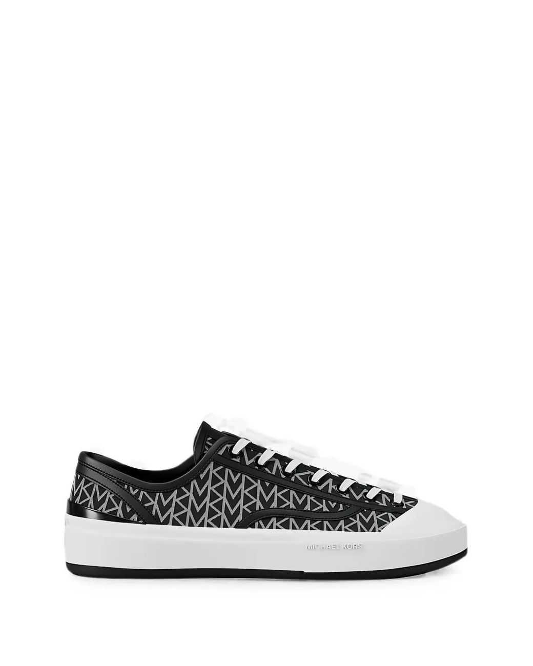 Michael Kors White Jude Monogram-Print Sneakers for men