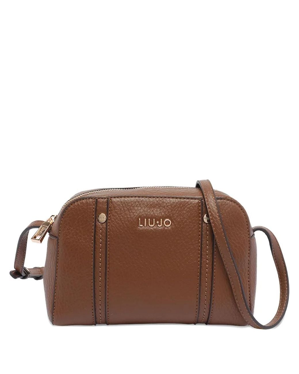 Liu Jo Brown Logo-Plaque Shoulder Bag