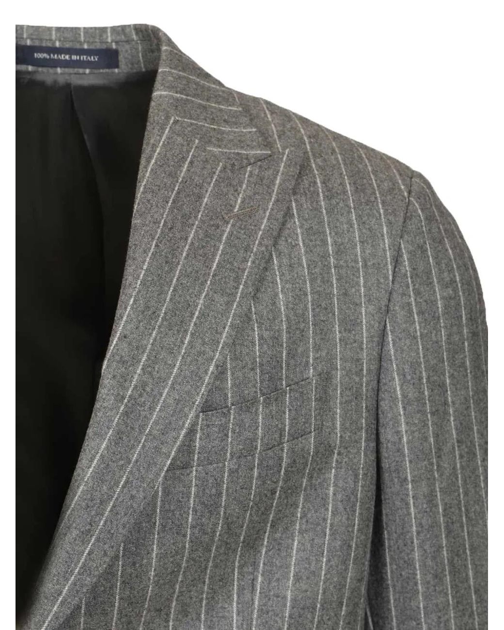 Al Duca D'aosta Gray Pinstripe Peak-Lapel Suit for men