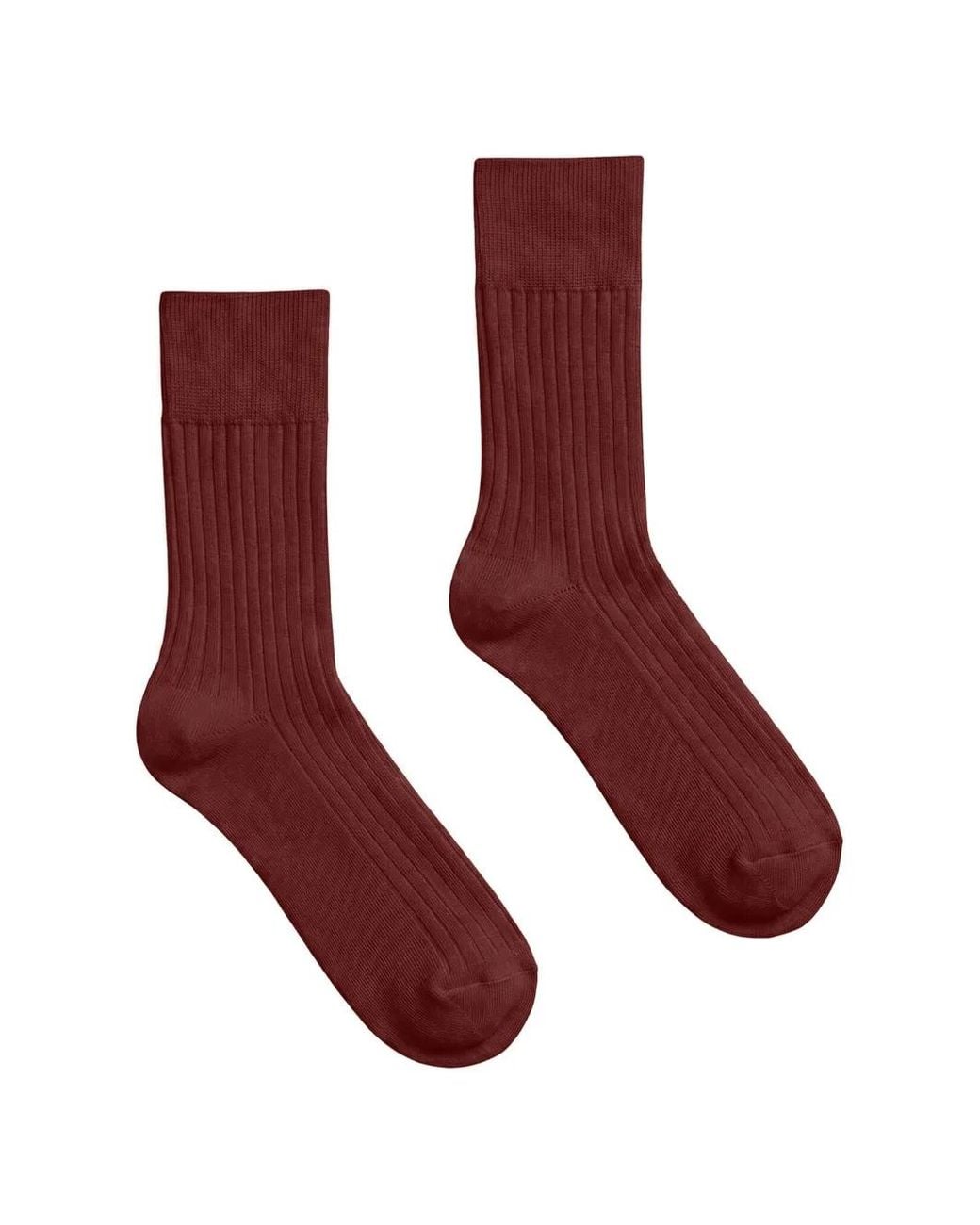 Wolford Red Ribbed-Knit Socks