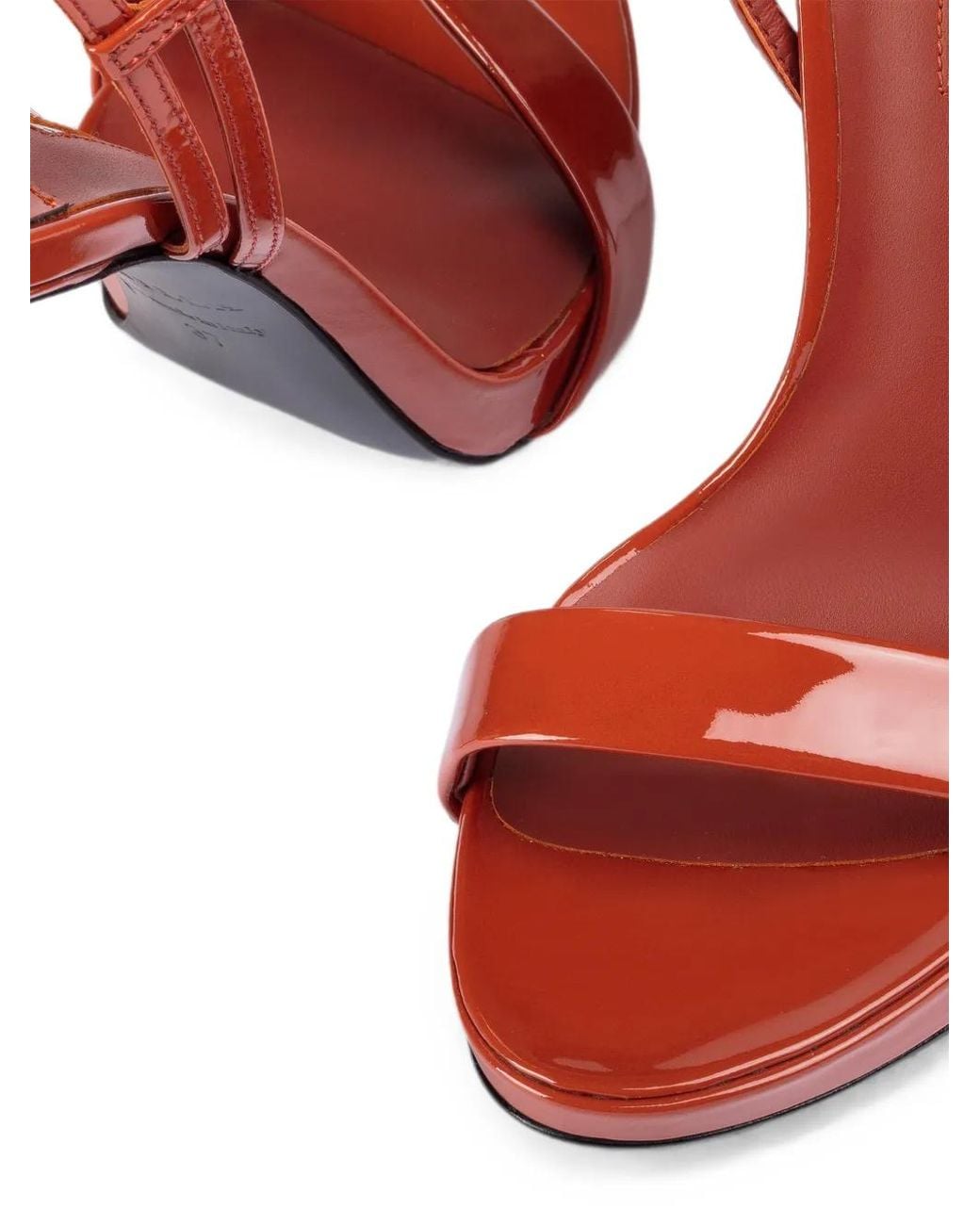 Le Silla Red Sandales Gwen En Cuir Verni
