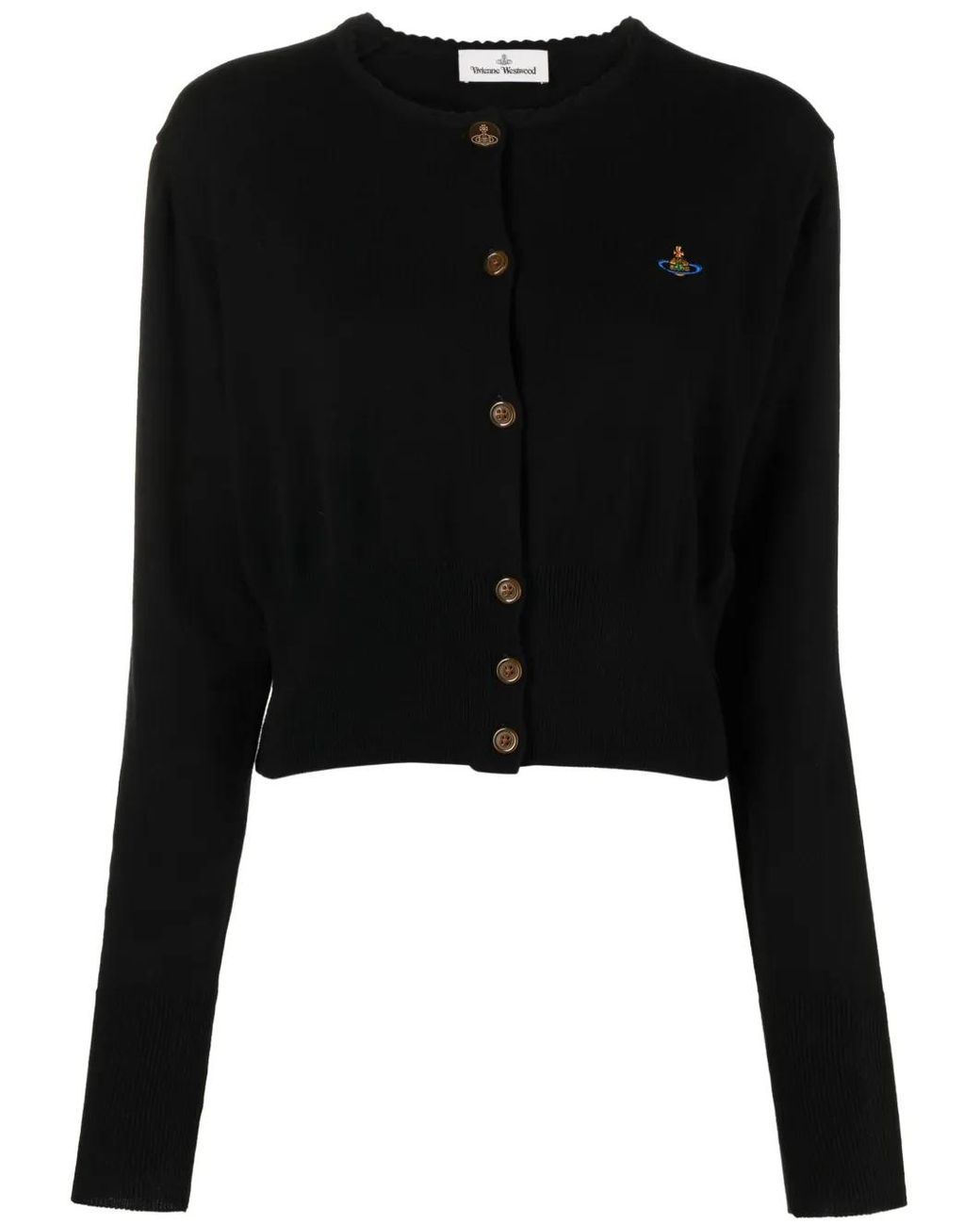 Vivienne Westwood Black Bea Orb Embroidered Cardigan