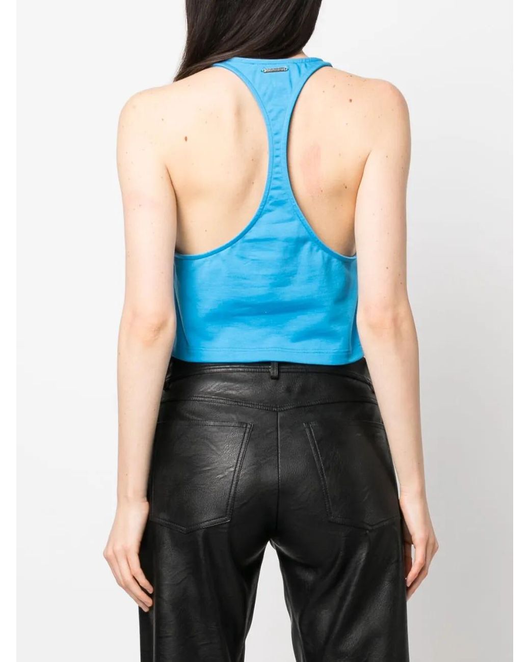 Stella McCartney Blue Logo-Print Tank Top
