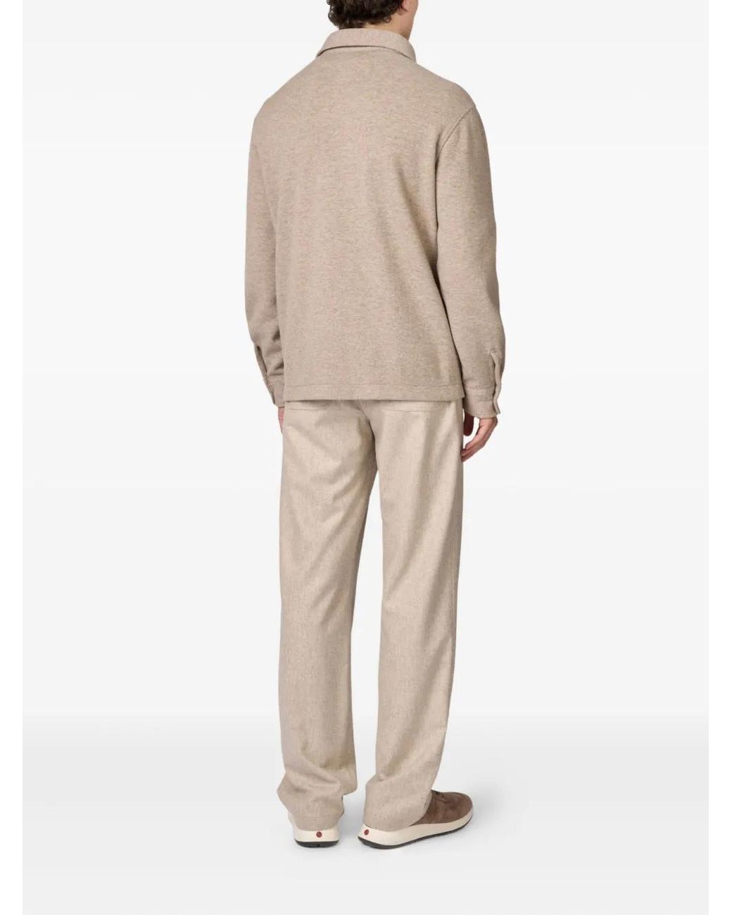 Tod's Natural Buttoned Flap-Pocket Shirt Jacket for men