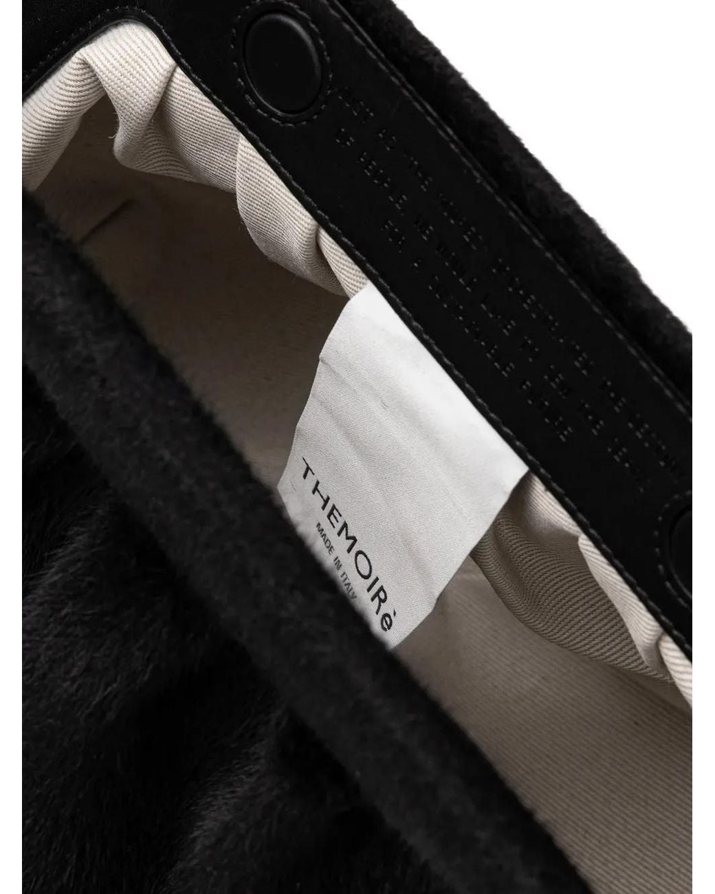 THEMOIRÈ Black Gathered Clutch Bag