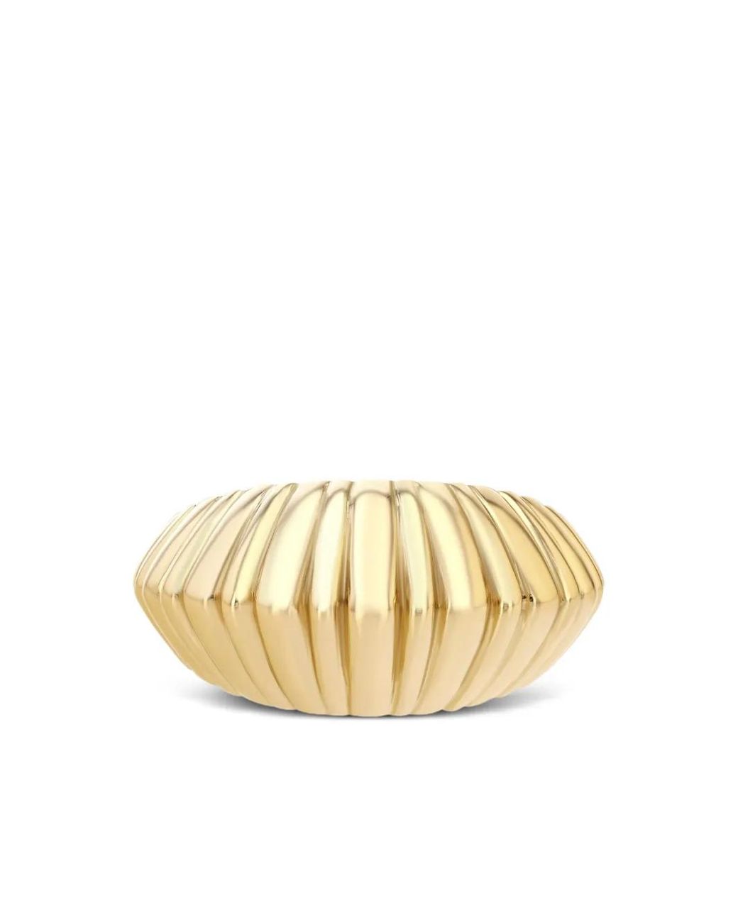 Lizzie Mandler Metallic 18Kt Xl Fluted Crescent Band Ring