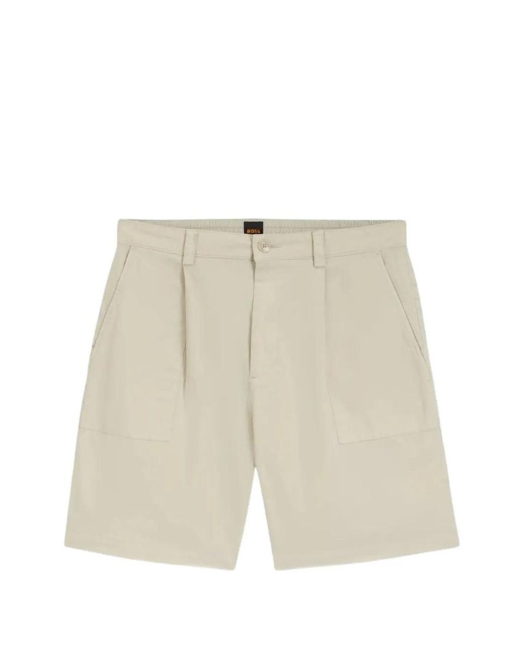 Boss White Short Chino À Design Plissé for men