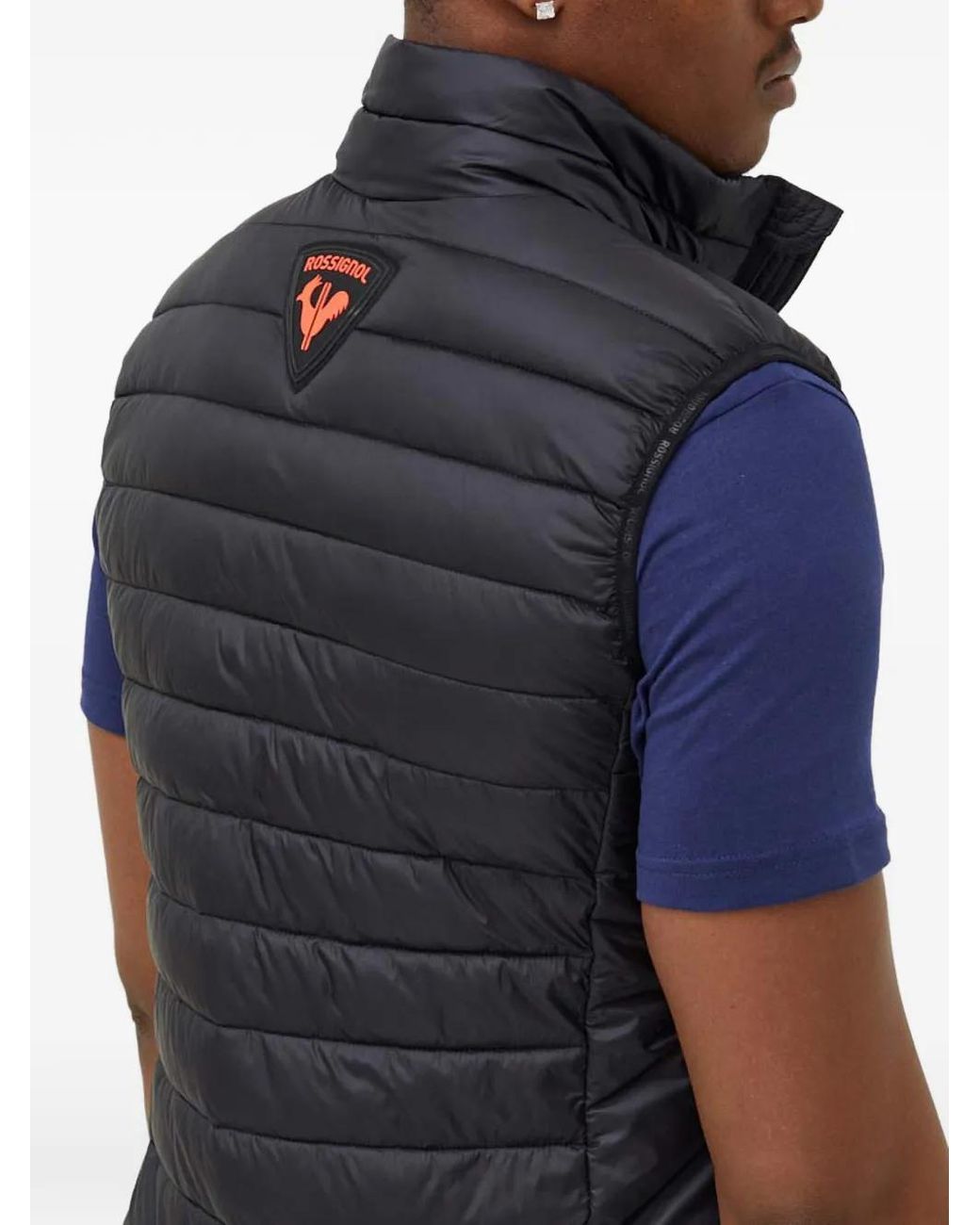 Rossignol Blue Quilted Zip-Up Gilet for men