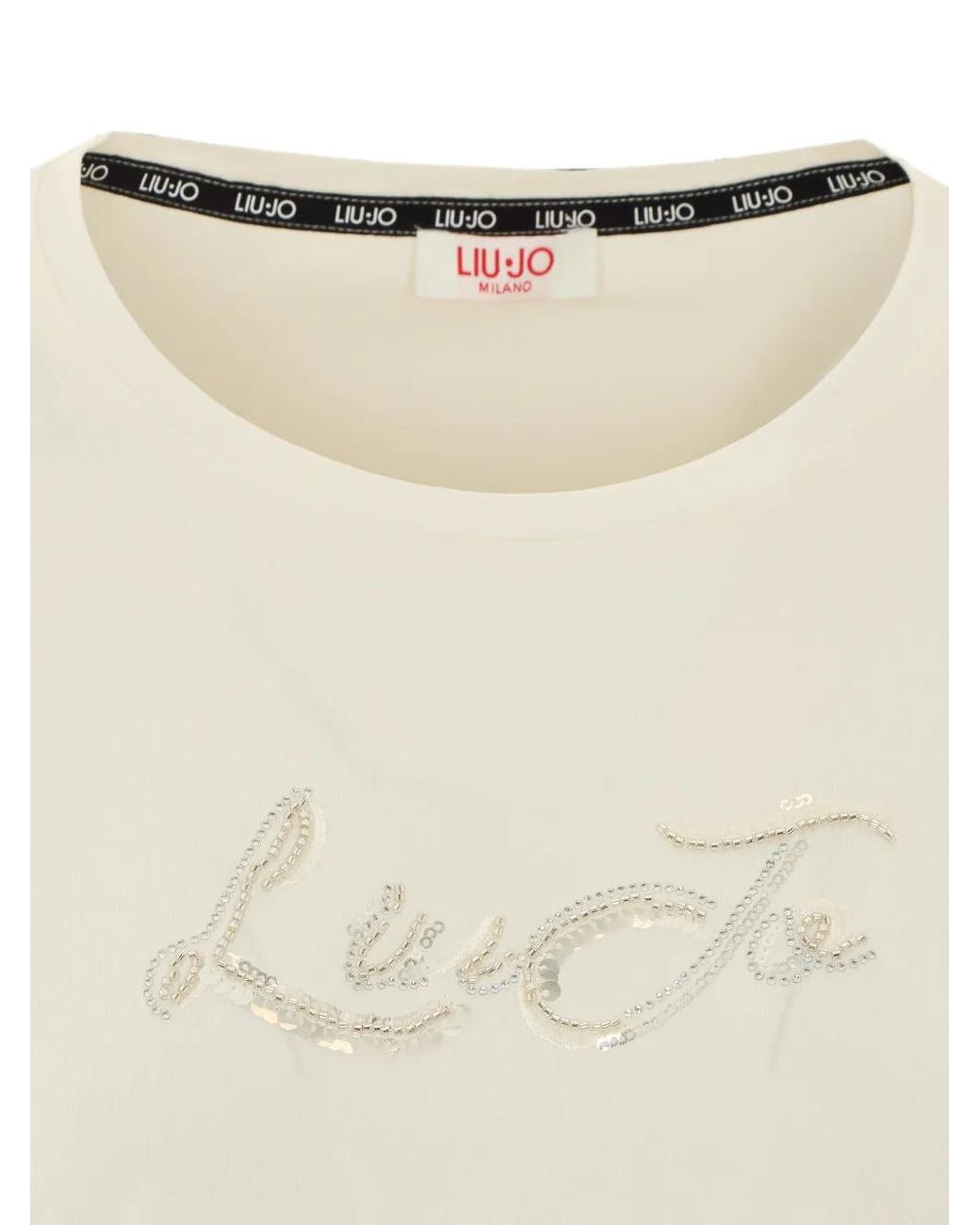 Liu Jo White Off Cotton T Shirt