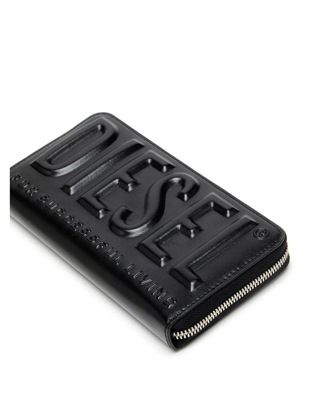 DIESEL Black Wallet With Embossed Logo for men