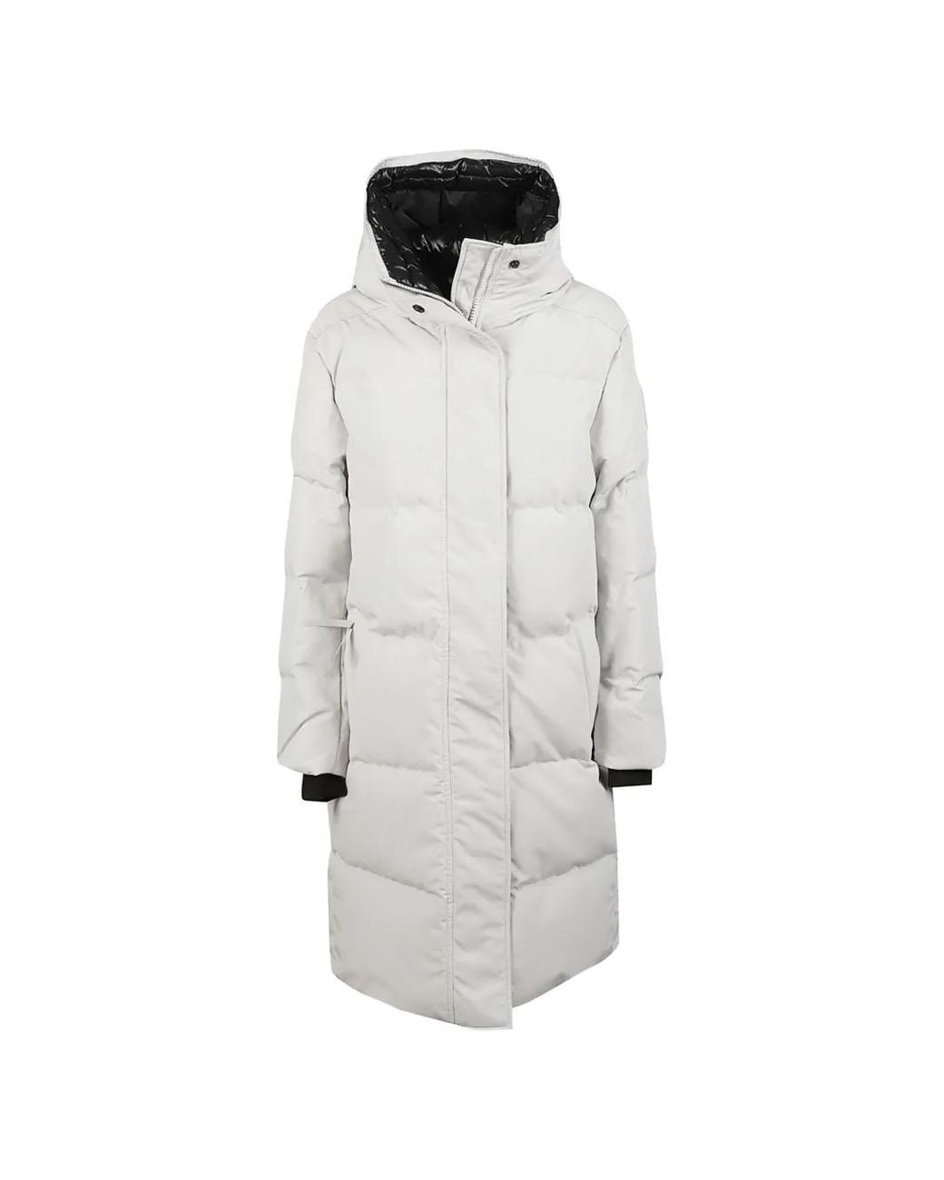 Canada Goose White Louise Hooded Coat
