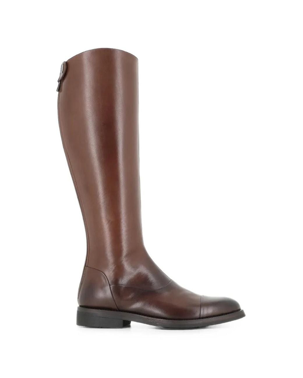 Alberto Fasciani Brown Cap-Toe Knee-High Boots