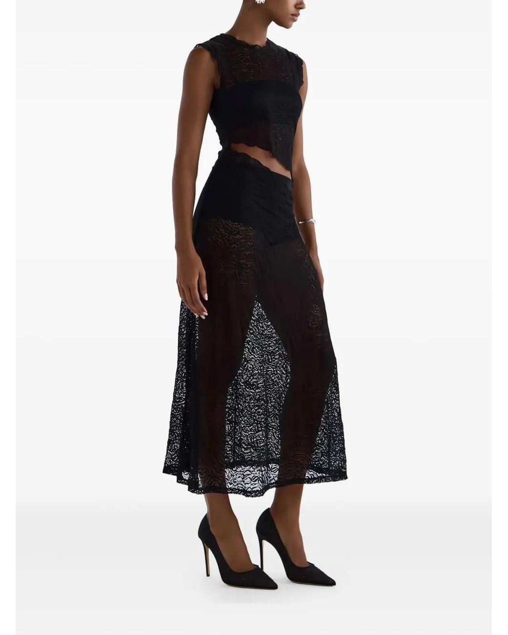 Andrea Wazen Black 105Mm Lore Glitz Embellished Pumps