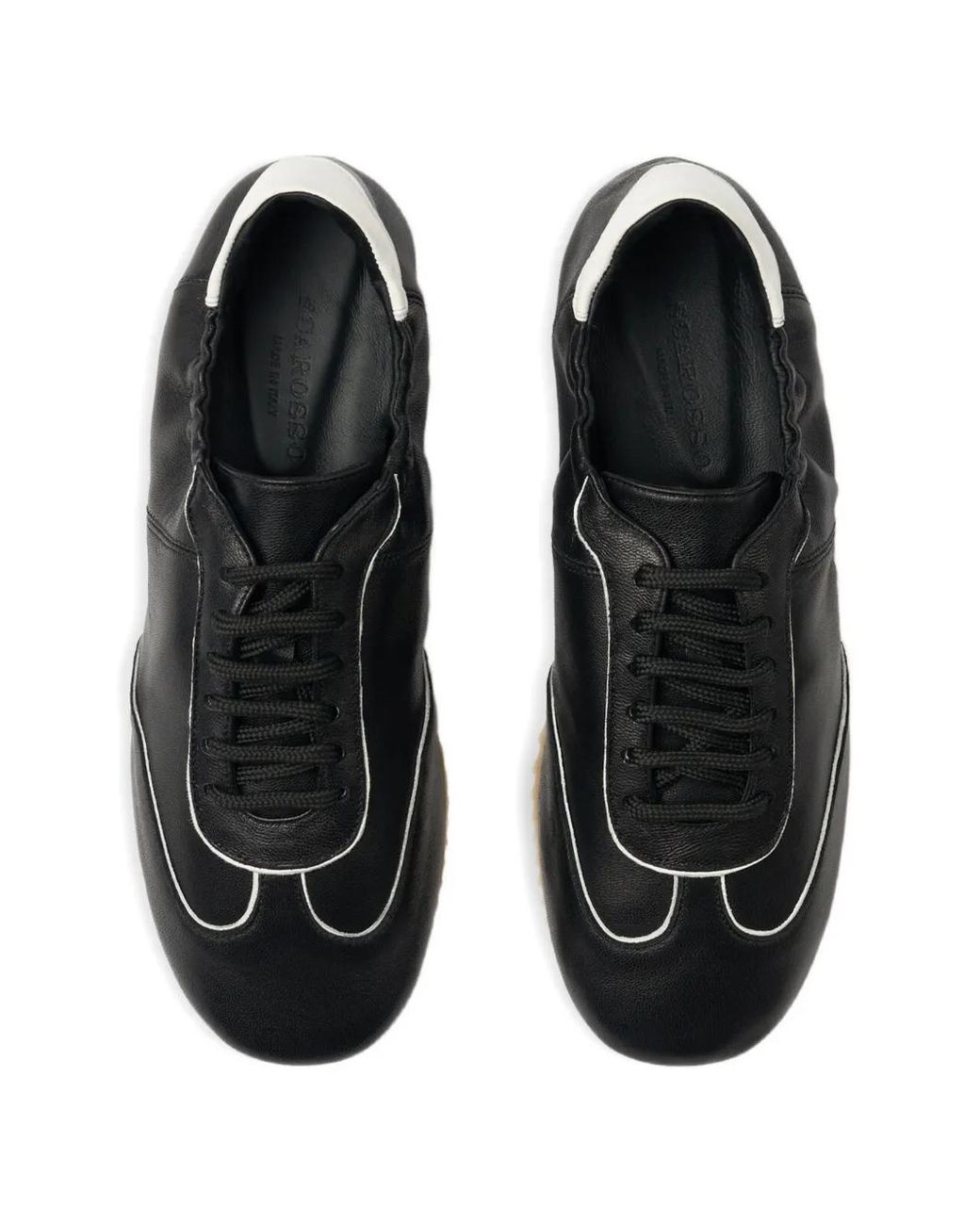 Scarosso Black Riley Leather Sneakers