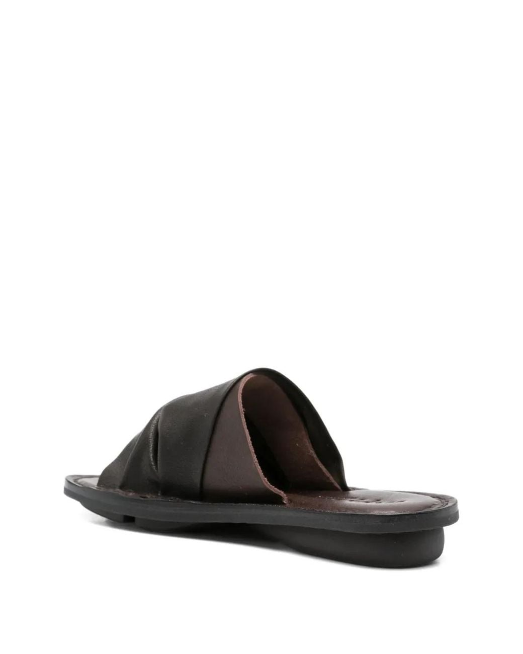 Trippen Black Drift Ruched Sandals