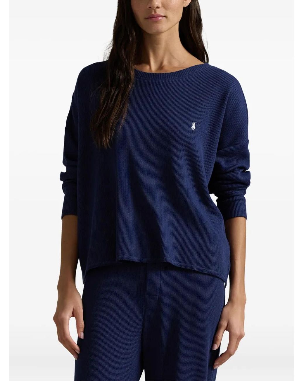 Polo Ralph Lauren Blue Waffle-Knit Pyjama Set